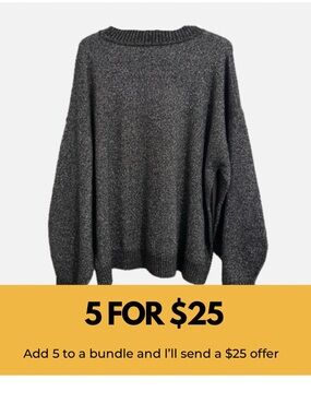 Black and silver sparkly sweater with balloon sleeves.